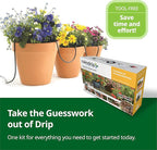 Raindrip R560DP Drip Watering System, Automatic Drip Irrigation System with Timer for Containers and Hanging Baskets, Waters up to 20 Plants, Includes 20 Drippers, Black