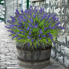 Artificial Plants Outdoor, 24PCS Lavender Artificial Flowers, UV Resistant Fake Flowers, Faux Flowers for Outdoor Planters for Home Garden Outside Porch Decor