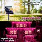Extra-Long 144FT Solar String Lights for Outside, 2 Pack 400LED Solar Valentine's Day Lights Outdoor Waterproof, Copper Wire 8 Modes Fairy Twinkle Solar Lights for Tree Garden Party Xmas (Pink)