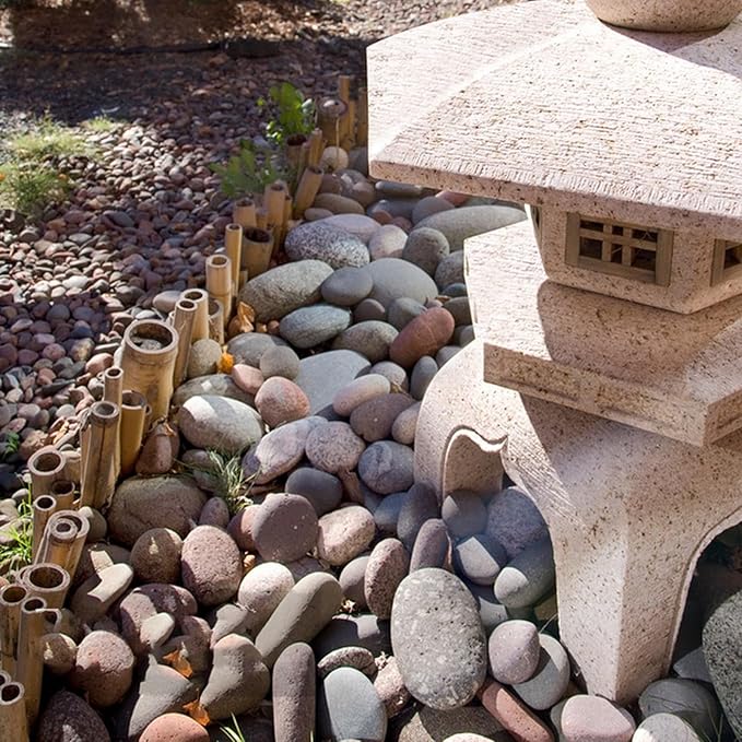 FANTIAN 40 lbs Garden Rocks Pebbles, 2-3 Inch Decorative Large River Rocks for Landscaping, Painting, Aquarium, Plants, Crafting, Walkways and Outdoor Decorative Stones