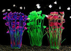 MyLifeUNIT Aquarium Plants, 2 Pack Tall Plastic Plants for Fish Tank Decorations, 15.75 Inches (Purple)