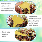 Plant Labels 200Pcs T-Type Markers - Waterproof Garden Tags with Permanent Pen (Yellow)
