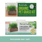 The Cat Ladies Cat Grass Kit Complete with Rustic Wood Planter, Organic Seed and Soil. Easy to Grow - Great for Indoor or Outdoor Cat, Dogs and Other Pets. Prevent Hairballs and Aid Digestion