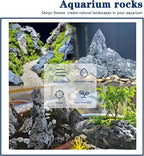Dragon Stone Aquarium Rock Seiryu Stone for Aquariums, Fish Tanks, Bonsai, Terrariums, Wargaming Dioramas, Indoor or Outdoor Gardens-40lb(2-10 Inch)