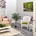Nearly Natural 4ft. Golden Cane Artificial Palm Tree