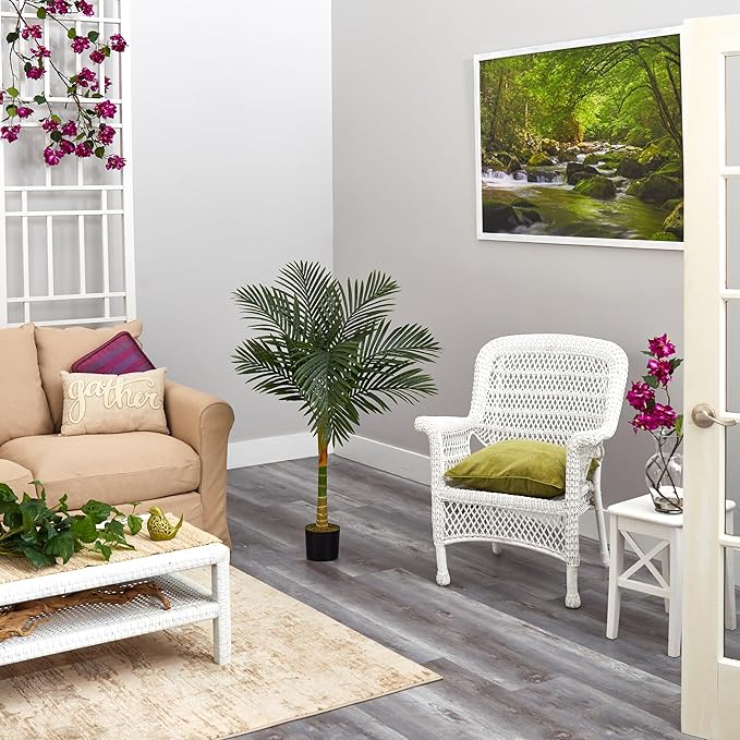 Nearly Natural 4ft. Golden Cane Artificial Palm Tree