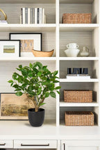 GnFlus Artificial Tree, 17'' Ficus Bonsai, Premium Faux Planted Potted Decor for Home Table Office Desk Bathroom Bedroom Living Room Farmhouse