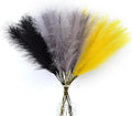 LSKYTOP Yellow Pampas Grass Decor,23Inch 16pcs Faux Pampas Grass Bouquets Artificial Pampas Fake Pampas Flower for Home Living Room Bedroom Vase Decor
