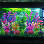 QUOZUO Aquarium Decorations Plants, 20pcs Aquarium Decor Plants, Colorful Fish Tank Accessories, Fish Tank Plants Plastic Decoration for Aquariums