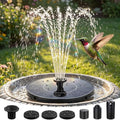 Solar Fountain for Bird Bath, 2026 Upgrade Solar Bird Bath Water Fountain with 7 Nozzle, 4 Fixed Pipe, Outdoor Standing Floating 1.4W Solar Powered Water Fountain for Garden, Pond, Pool, Tank (6.3 in)