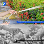 Short Metal Garden Hose 3 ft – 304 Stainless Steel Water Hose Leader, Flexible Hose Extension, Small Lightweight Hose Extender,No Kink Outdoor Hose (3 ft)