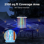 Bug Zapper Outdoor, Mosquito Zapper 2 in 1 Portable & Rechargeable Bug Zapper Outdoor with 5000mAh Battery & LED Night Light, 4000V Electric Fly Zapper for Outside,Patio,Backyard,Garden Yellow