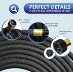 3 Pack Soaker Hose 25 FT, 1/2’’ Diameter Heavy Duty Soaker Hoses 75 FT for Garden Beds To Save 70% Water, Short Drip Soaker Hose for Vegetable Beds (3 Pack 25 FT)