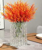 RECUTMS 20 Bundles Artificial Fall Flowers No Fade Faux Autumn Plants, Fake Indoor Outdoor Greenery for Thanksgiving Christmas Wedding Party Home Garden Fireplace Décor(Gold)