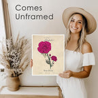 June Birth Flower Art Print - 11x14 (Unframed) | Capturing the Splendor of the June Birth Flower | Decor Accent for Birthdays and Special Occasions | Living Room Decor | Modern Home Decor