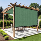 Shade&Beyond Customized Size 90% Sun Shade Cloth with Grommets, 4' X 19' Pergola Shade Cover Canopy, Mesh Tarp Sun Screens for Patio, Outdoor, Garden, Backyard GN01, Green
