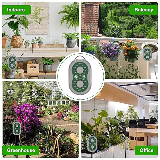 Automatic Plant Waterer Indoor Self Watering System for Pot Plant,Battery Powered Outdoor IPX5 Waterproof Auto Drip Irrigation Kit Beginner-Friendly Water 15 Plants