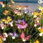 TONULAX Solar Garden Lights - 6 Pack Swaying Butterfly Light, Swaying in The Wind, Solar Outdoor Lights, Yard Patio Pathway Decoration, High Flexibility Iron Wire & Realistic Butterflies (6 Pack)