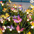 TONULAX Solar Garden Lights - 8 Pack Swaying Butterfly Light, Swaying in The Wind, Solar Outdoor Lights, Yard Patio Pathway Decoration, High Flexibility Iron Wire & Realistic Butterflies(8 Pack)