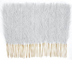 50PCS Pampas Grass Decor, 17" Silver Pampas Grass, Fluffy Small Pampas Grass for Vase Filler Home Wedding Wall Table Party Decoration