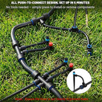 100FT Drip Irrigation Kit, Automatic Garden Watering System with Quick Connect PE Tubing, 2026 New Upgraded Water-Saving Design, 3 Adjustable Nozzles for Yard, Greenhouse, Lawn & Raised Bed Plants