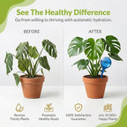 Automatic Plant Watering Globes Self Watering Planter Inserts (Set of 4) | Hands Free Multicolor Glass Bulbs | Planter Spikes to Support Indoor & Outdoor Plant Health (100ml)