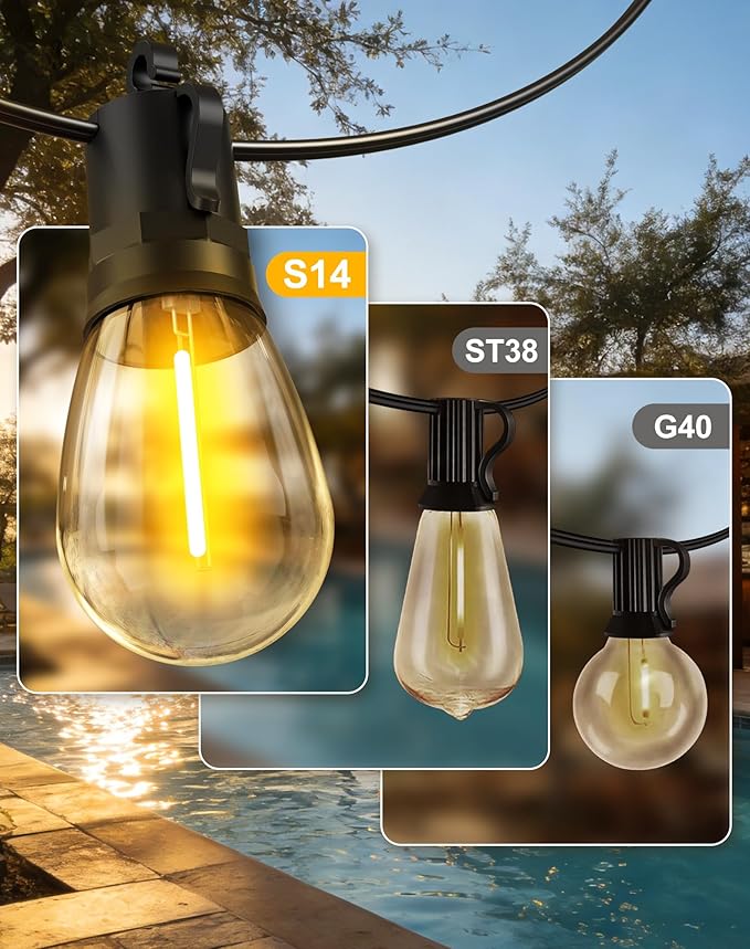 65ft-Solar-Powered-Lights-Outdoor-Waterproof-String Lights-Outside-Patio-Yard-Garden-Fence-Backyard-Deck-Porch-Balcony-Patios-Camping-Battery-Operated-LED-Fairy-Strip-Lighting-Hanging-Edison-Bulbs-S14