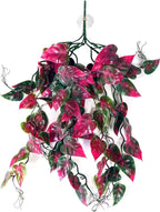 Penn-Plax Reptology Decorative Hanging Terrarium Plant Vines for Reptiles and Amphibians – 24” Length – Green & Red