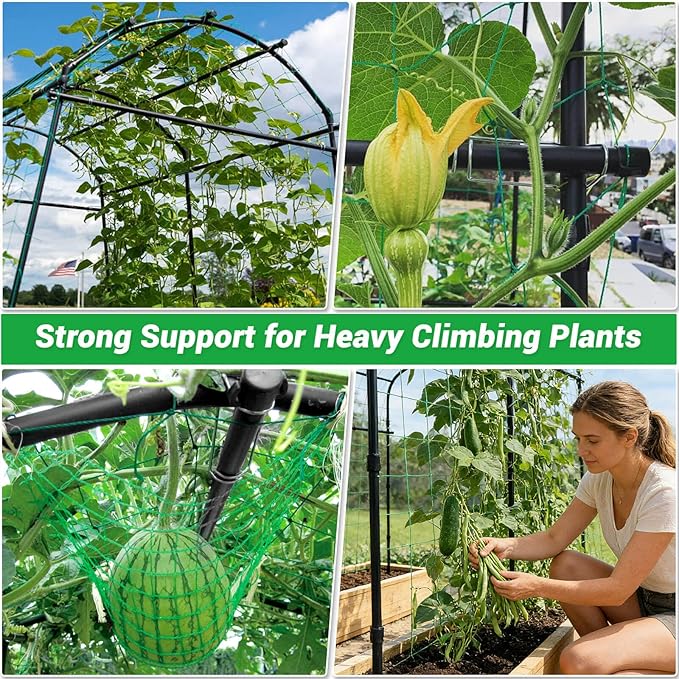 Tall Garden Arch Trellis for Climbing Plants Outdoor,7 ft Arbor Large Arch Tunnel Trellis, Metal Cucumber Trellis, Plant Support Archway Garden Trellis for Vegetables Fruits Flowers Yard
