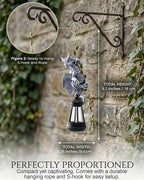 Nacome Dragon Outdoor Statues for Garden: 23.6" Gothic Mythical Guardian Sculpture for with Long Vine and Solar Lantern Enchanted Patio Porch Tree Yard Decor - Whimsical Gift for Mom Children