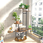 REFGY Plant Stand Indoor 8 Tier, Corner Plant Stand for Indoor Plants, 38.58" Tall Plant Stands, U-Shape Corner Shelf for Multiple Plants, Metal Plant Shelf for Living Room, Balcony, Patio, Garden
