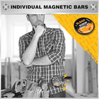 ELEAD 6-Piece 12" Magnetic Tool Holder Storage Organizer - Wall Mount Rack Garage Organization Power Magnet Hanger Workbench Board Slatwall Van Organizers Mounted Hanging Strip