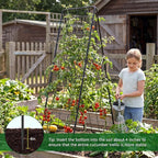 2 Pack Cucumber Trellis, 71" High Foldable A-Frame Garden Trellis for Raised Bed Garden Grow Support with Plant Support Clips Ties for Cucumber,Tomato, Climbing Plants and Flowers