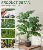28" Artificial Monstera Plant Tall Fake Faux Plants Indoor Outdoor Tree for Living Room Home House Decoration