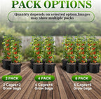 NNG 4 Packs 48 inches Tomato Cages with 10 Gallon Grow Bags,Garden Plant Support Cages,Plant Tower Stakes Garden Trellis for Climbing Plants,Tomato Plant Trellis for Vegetable Fruits Vines (4, Green)