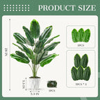 Der Rose Tall Fake Plants 28" Artificial Potted Tropical Faux Plants Banana Tree Indoor for Home Office Living Room Balcony Decor