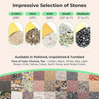 White Rocks. Decorative Pebbles. 1/5 Inch 10 lbs for Garden, Landscaping, Indoor, Vase Fillers, Crafting, Succulents, Pots, Plants (Mini, Tumbled)
