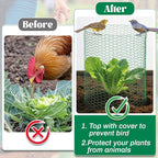 15.7 x 120 Inch Plant Protectors from Animals 0.8mm Free-Cut Metal Mesh Plant Cages for Outdoor Plants Chicken Wire Cloche, Wire Plant Protector for Garden Wire Mesh with Gloves, Wire Ties, Plier