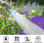 Dreyoo Fan Spray Nozzle for Garden Hose, Heavy Duty Garden Hose Head Spray for Watering Wand with Flow Control and Ergonomic Insulated Grip, Blue (1 Pack)