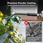 RESTMO Long Watering Wand, 24 Inches Gentle Soft Full Shower Sprayer Wand with Flow Control, Heavy Duty Metal Hose Wand for Hanging Baskets, Shrubs, Plants, Flowers, Garden and Lawn, Green