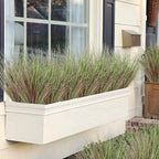 24 Bundles Artificial Grass Plants Outdoor 20 Inch Tall Fake Shrubs Wheat Grass UV Resistant Greenery Stems Weed Faux Bushes Plant for Indoor Outdoor Garden Office Home Decor, Purple