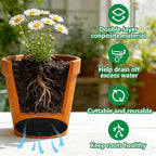 6 Pack Pot Mesh Drainage Discs, 6 Inch Thickened Drainage Hole Insert Pads, Reusable Plant Pot Bottom Mesh Mats for Indoor Outdoor Gardening to Prevent Soil Loss and Keep Root Healthy