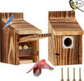 2 Pack Bird Houses for Outside, Outdoors Birdhouse Feeder for Bluebird,Cardinal,Purple Martin and Sparrow,Wooden Cedar Hanging Birds Nest,Easy to Clean,No Assembly Needed