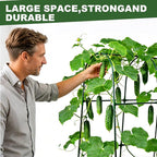 U-Shape Cucumber Trellis for Raised Beds - 47.2”x47.2”x21.6” Green Metal Arch Trellis, Rust-Resistant Garden Plant Support for Climbing Vegetables, Vines, Flowers - Heavy Duty & Easy to Assemble