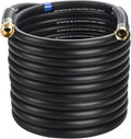 5/8 IN. × 90FT. Heavy Duty Rubber Garden Hose, High Flow 5/8" I.D. Brass Fitting No Memory Durable Heavy Duty Water Hose for Watering, Irrigation, Water Transfer Pump