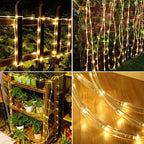 LairtPOW Solar Rope Light 3 Pack 39 FT 100 LEDs IP65 Waterproof Outdoor LED ‎Solar Outdoor Lights for Party Garden Yard Home Wedding Christmas Halloween Holiday Tree Decoration Lighting(3 Pack)