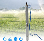 Submersible Pumps 3" OD Pipe 110V/60HZ 0.75KW 1HP Stainless Steel submersible well pump 1" Outlet Submersible Bore Pump submersible well pump with Control Box for Industrial and Home Use (0.75KW 1HP)