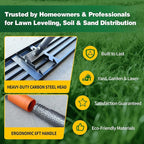 Lawn Leveling Rake 36x10 Inch, 6FT Heavy-Duty Carbon Steel Lawn Leveler – Yard Leveling Rake for Soil, Sand, Grass, Perfect for Lawn Repair, Pit Filling & Garden Maintenance