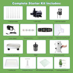 Hydroponics Growing System Kit with LED Grow Lights,8-Layer Vertical Garden Tower, 32 Pods Large Planting Sites, 8 Gallon Indoor Growing System for Vegetables, Herbs & Tomatoes, Pump&Dual Timer