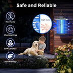 Bug Zapper Outdoor, Mosquito Zapper 2 in 1 Portable & Rechargeable Bug Zapper Outdoor with 5000mAh Battery & LED Night Light, 4000V Electric Fly Zapper for Outside,Patio,Backyard,Garden Blue